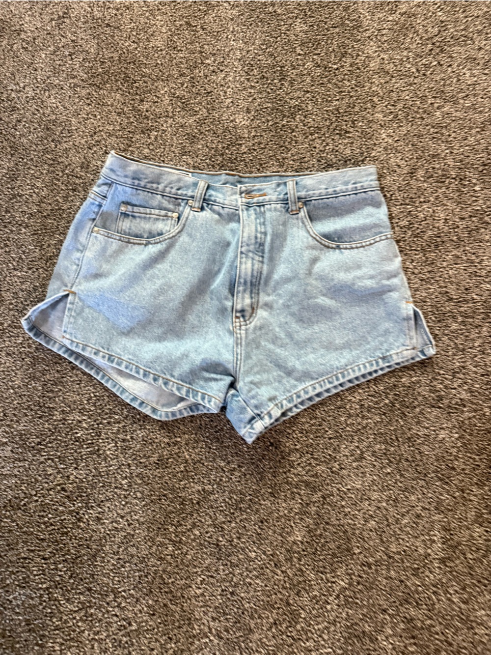 High-Rise Light Blue Denim Jean Shorts